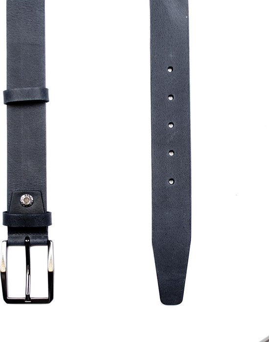 Timberland look donkerblauwe leren riem van 3 5 cm breed - Arrigo.nl