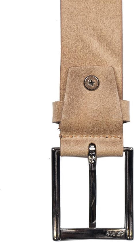 Timberland look lichtbruine leren riem van 3 5 cm breed - Arrigo Leather Goods