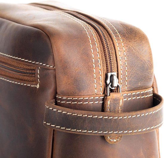 Toilettas - Cognac - Arrigo.nl