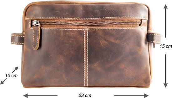 Toilettas - Cognac - Arrigo.nl