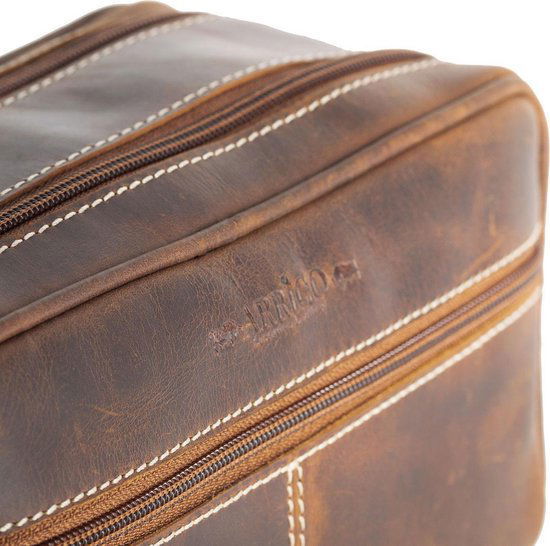 Toilettas - Cognac - Arrigo.nl