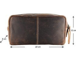 Toilettas - Donkerbruin - Arrigo.nl