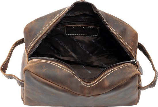 Toilettas donkerbruin - Arrigo.nl