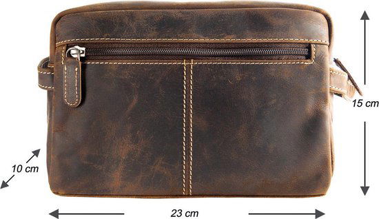 Toilettas donkerbruin - Arrigo.nl