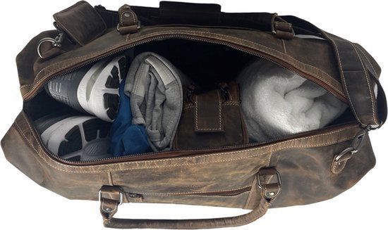 Weekendtas - Cognac Buffelleer - Arrigo.nl