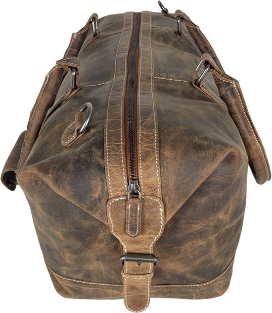 Weekendtas - Cognac Buffelleer - Arrigo.nl