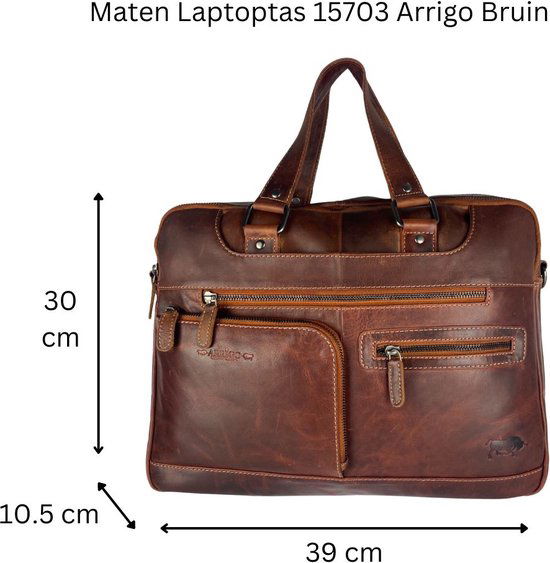 Werktas heren aktetas handtassen heren handtassen dames naturel leer crossbody - Arrigo.nl