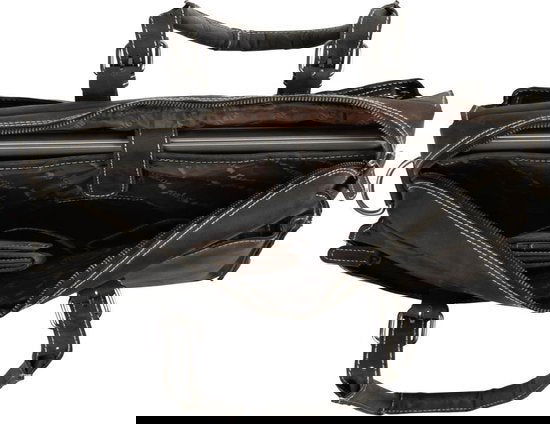 Werktas van zwart leer met een laptopvak 15 6 inches - Arrigo.nl