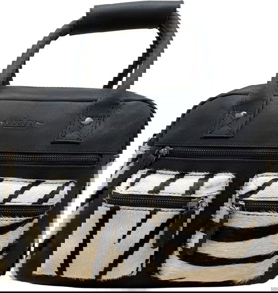 Zebra tas zwart westernbag crossbody dames tas cowboybag westernbag schoudertas - Arrigo Leather Goods