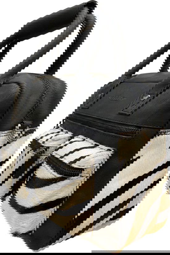 Zebra tas zwart westernbag crossbody dames tas cowboybag westernbag schoudertas - Arrigo Leather Goods