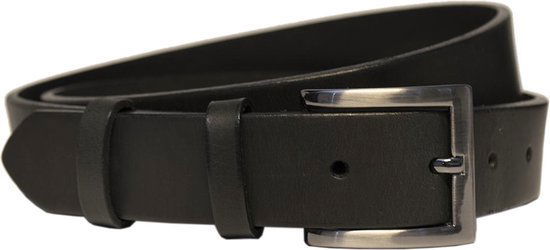 Zwarte Leren Riem 3 cm breed dames - Timberland look - Arrigo.nl