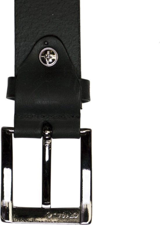 Zwarte Leren Riem 3 cm breed dames - Timberland look - Arrigo.nl