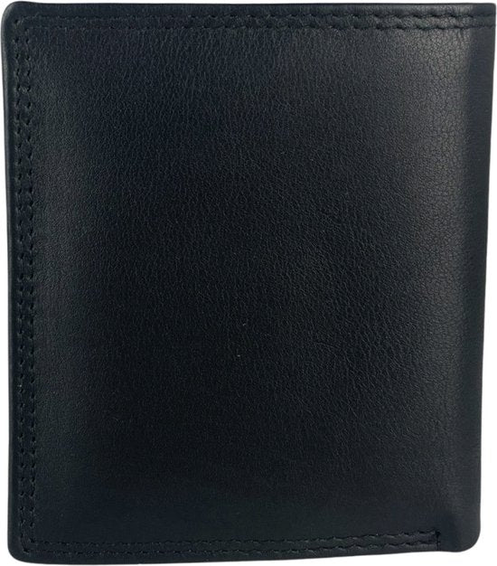 Zwarte heren portemonnee klein jongens portemonnee lederen portefeuille heren anti - Arrigo Leather Goods