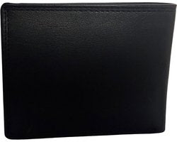Zwarte portemonnee echt leer heren rfid anti skim - Arrigo Leather Goods