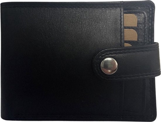 Zwarte portemonnee heren rfid anti skim - Arrigo Leather Goods