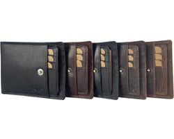 Zwarte portemonnee heren rfid anti skim - Arrigo Leather Goods