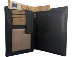 Zwarte portemonnee portemonnee mannen echt leer rfid anti skim - Arrigo.nl