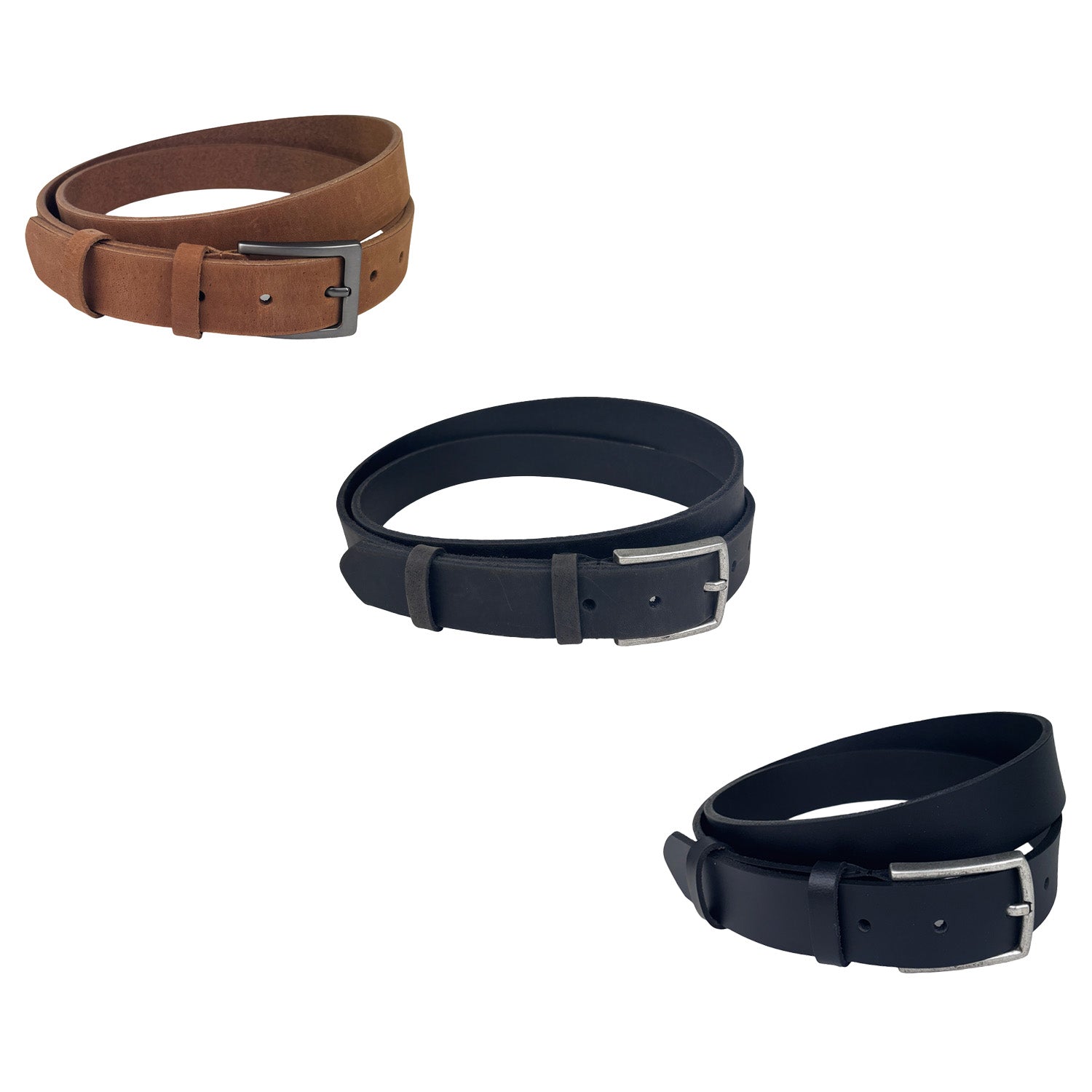 Leren riem cognac – 3 cm breed