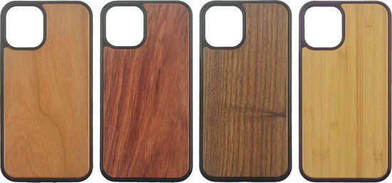 iPhone 12 Mini Hoesje - Bruin Hout - Arrigo.nl
