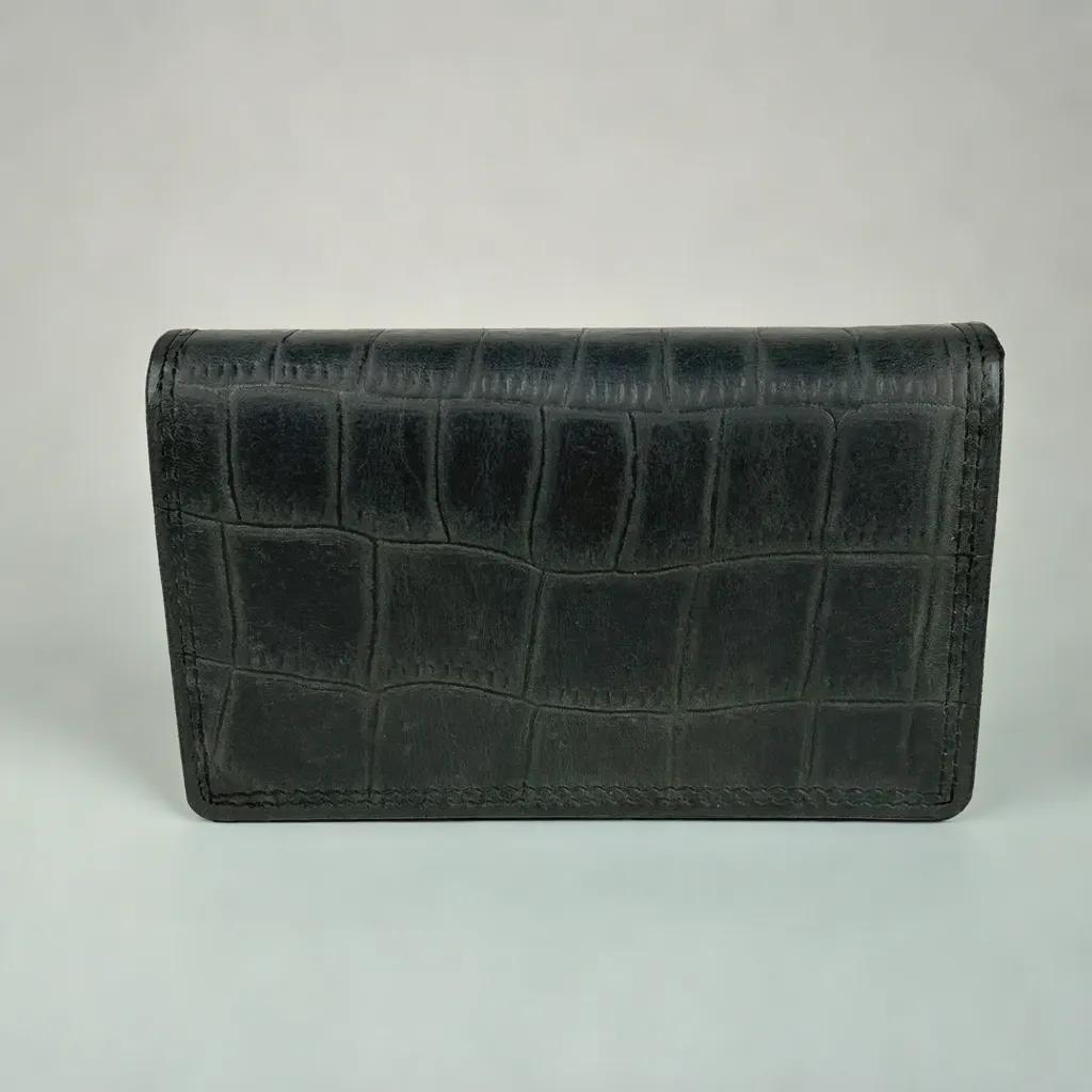 Arrigo damesportemonnee met krokoprint – Zwart