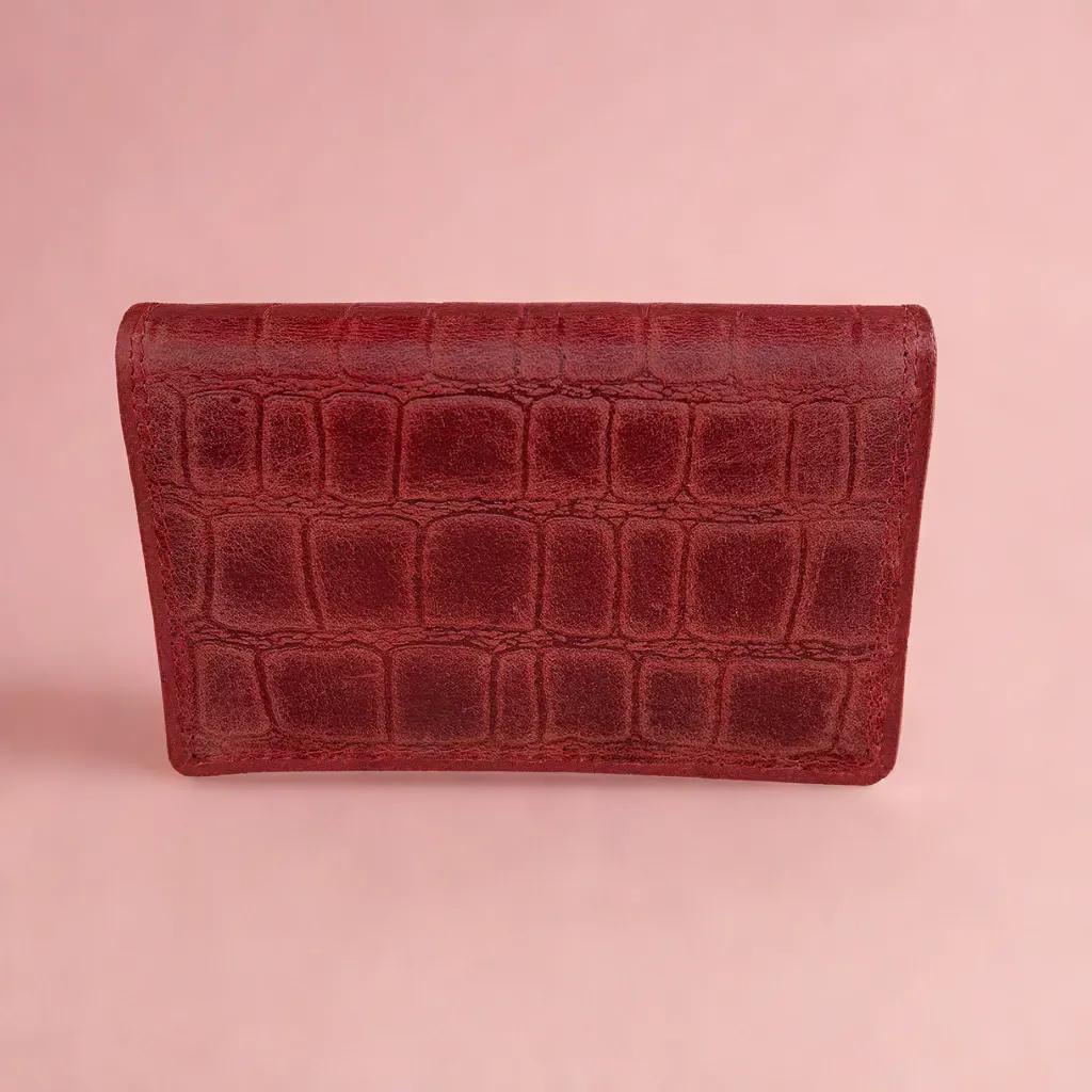 Arrigo damesportemonnee met krokoprint – Rood