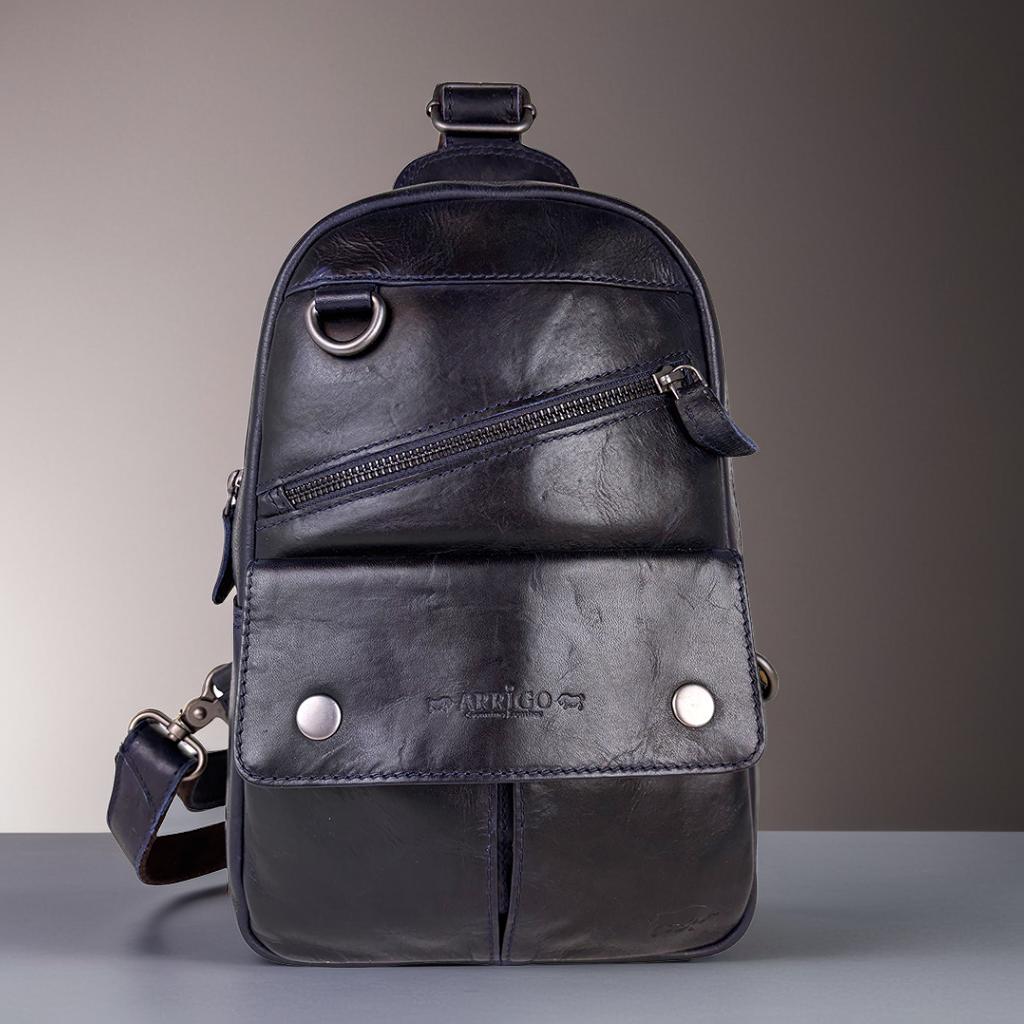 Blauw Leren Slingbag