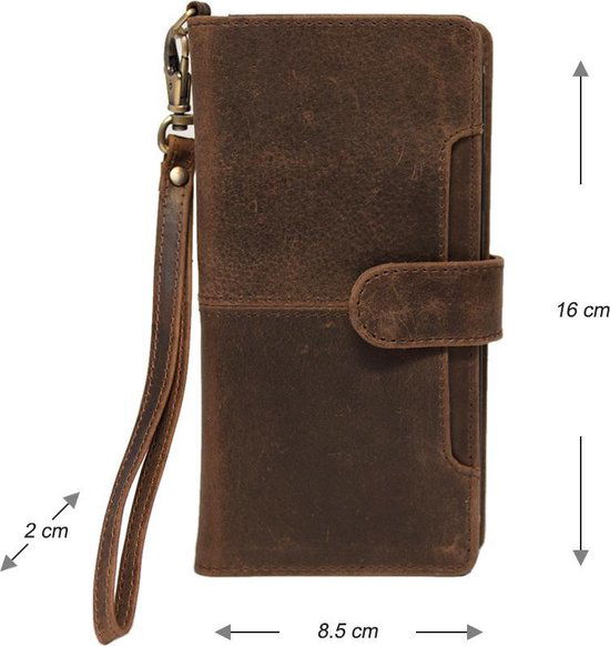 iphone 11 pro max lichtbruin buffelleer - Arrigo Leather Goods