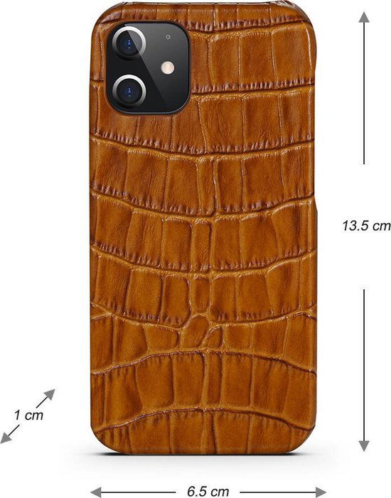 iphone 12 mini hoesje kroko - Arrigo Leather Goods