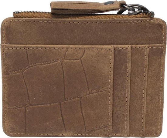 kroko creditcardhouder lichtbruin - Arrigo.nl