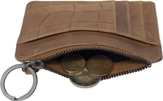 kroko creditcardhouder lichtbruin - Arrigo.nl