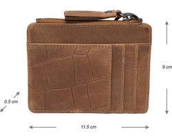 kroko creditcardhouder lichtbruin - Arrigo.nl