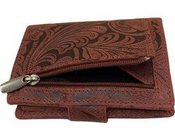 miniwallet pasjeshouder bloemenprint rood - Arrigo.nl