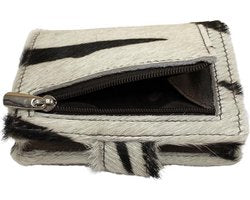 miniwallet pasjeshouder dierenprint donkerbruin - Arrigo Leather Goods
