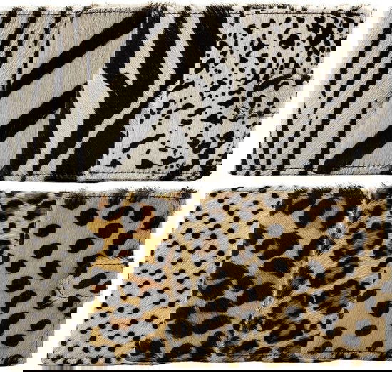 miniwallet pasjeshouder dierenprint donkerbruin - Arrigo Leather Goods