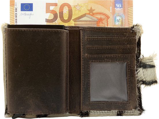 miniwallet pasjeshouder dierenprint donkerbruin - Arrigo.nl