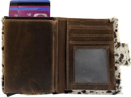 miniwallet pasjeshouder dierenprint lichtbruin - Arrigo.nl