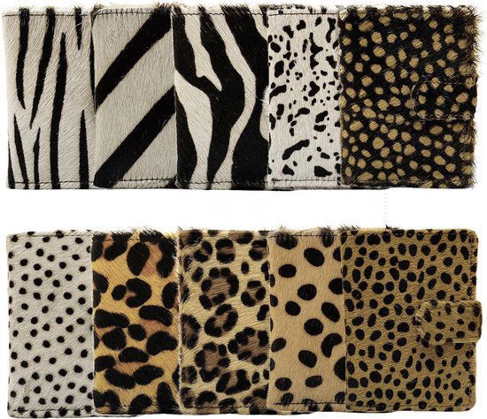 miniwallet pasjeshouder dierenprint lichtbruin - Arrigo.nl