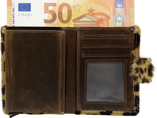 miniwallet pasjeshouder dierenprint lichtbruin - Arrigo.nl