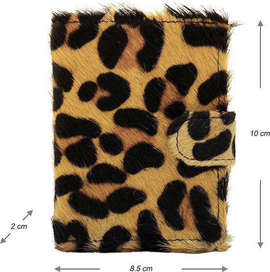 miniwallet pasjeshouder dierenprint lichtbruin - Arrigo.nl