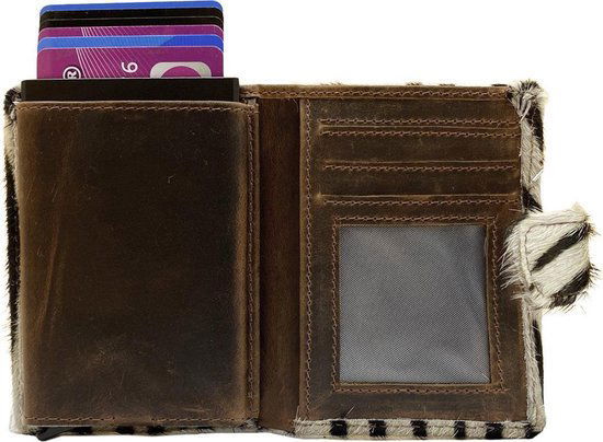 miniwallet pasjeshouder dierenprint lichtbruin - Arrigo.nl