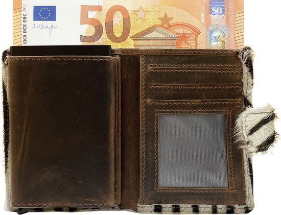 miniwallet pasjeshouder dierenprint lichtbruin - Arrigo.nl