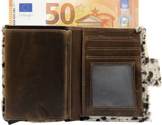 miniwallet pasjeshouder dierenprint lichtbruin - Arrigo.nl