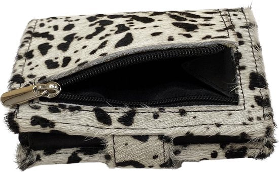 miniwallet pasjeshouder dierenprint matzwart - Arrigo.nl