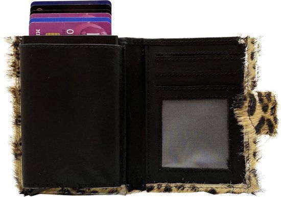 miniwallet pasjeshouder dierenprint matzwart - Arrigo.nl