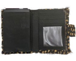 miniwallet pasjeshouder dierenprint matzwart - Arrigo.nl