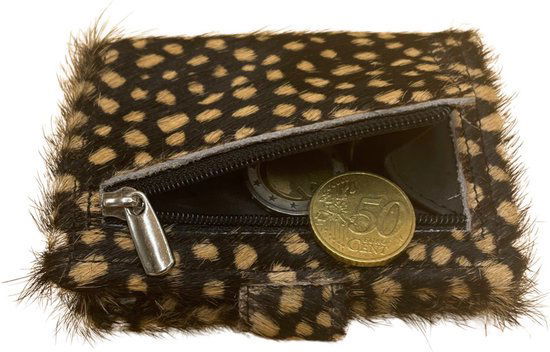 miniwallet pasjeshouder dierenprint matzwart - Arrigo.nl