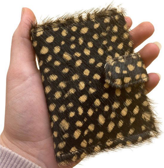 miniwallet pasjeshouder dierenprint matzwart - Arrigo.nl