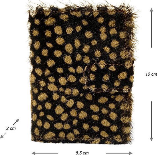 miniwallet pasjeshouderdierenprint donkerbruin - Arrigo.nl