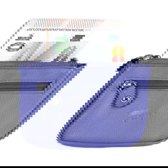 rundleer sleuteletui 2 sleutelringen paars - Arrigo Leather Goods