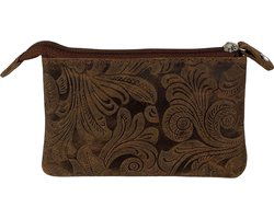 sleuteletui met rits bloemenprint - Arrigo Leather Goods